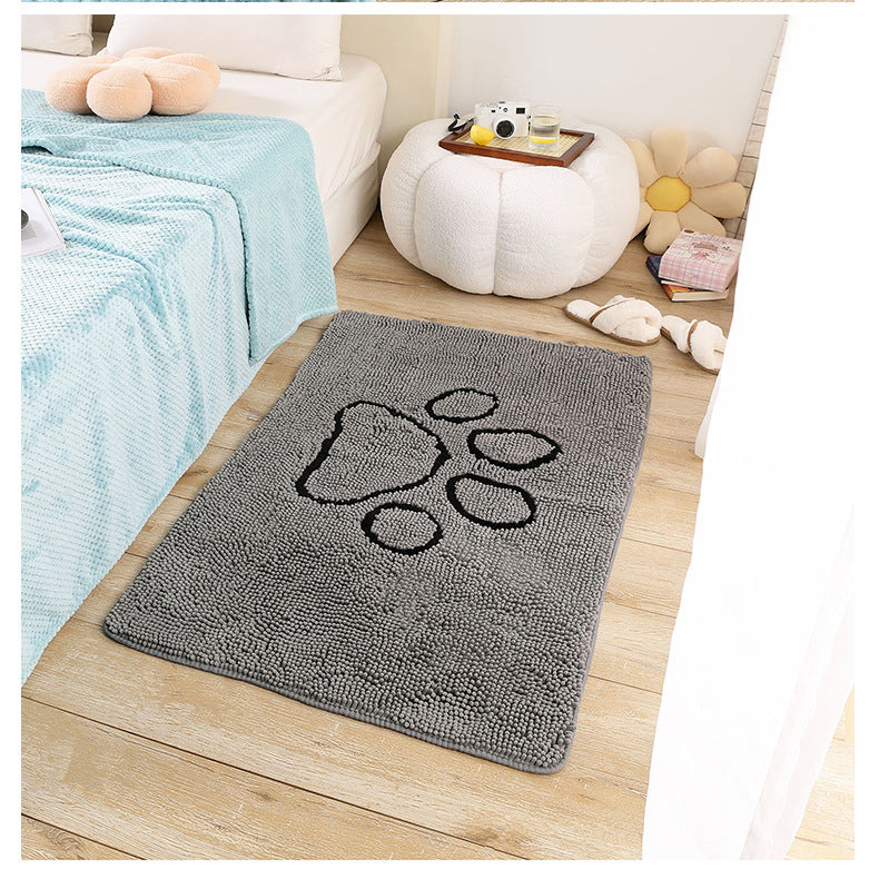 Chenille Embroidered Mat Absorbent For Pets